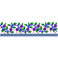 Blouse Design No : HSW PM-25 - Simple Border, U Shape