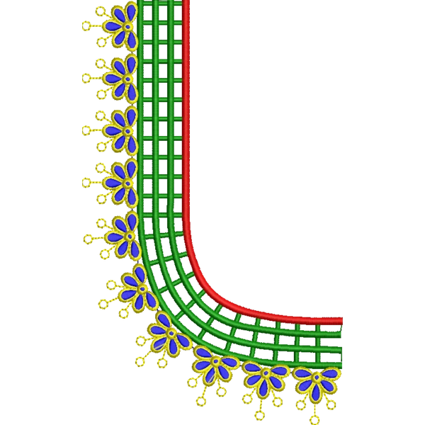 Blouse Design No : HSW PM-34 - Simple Border, U Shape