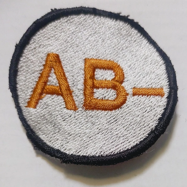 Embroidered Patch-Blood Group-Round Shape - Sew-on