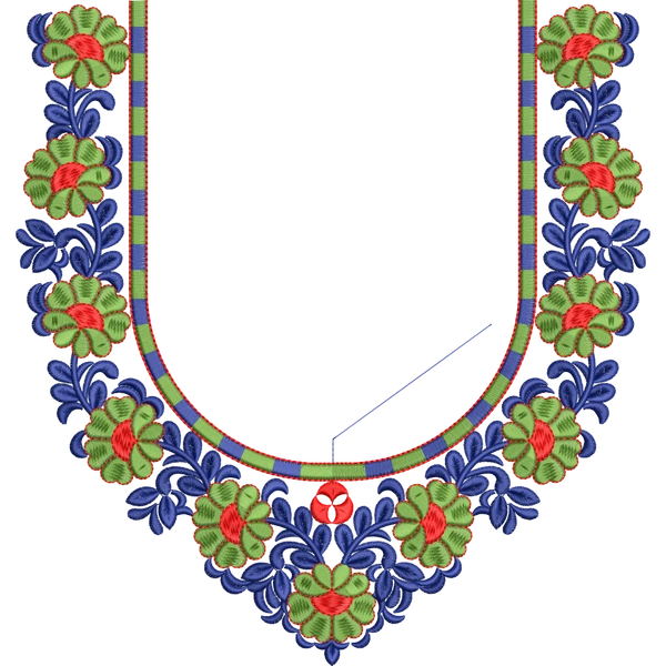 Blouse Design No : JC3959 - Simple Border, U Shape