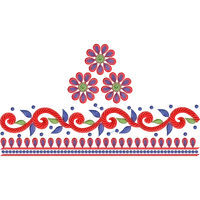 Blouse Design No : JC4335 - Border With Butta, U Shape