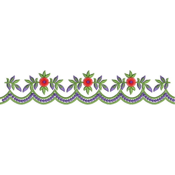 Blouse Design No : JC4339/2 - Simple Border, U Shape