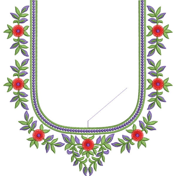 Blouse Design No : JC4339/2 - Simple Border, U Shape