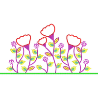 Blouse Design No : JC4880/5 , Small Butta in BackNeck, Big Butta in Back Neck, Net Embroidery, Net Flower, 3D Flower - Full Sleeve, U Shape