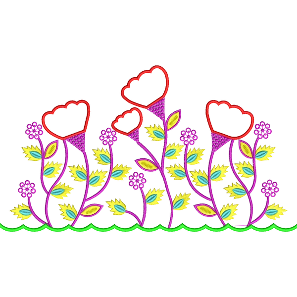 Blouse Design No : JC4880/4 ,Big Butta in Back Neck, Net Embroidery, Net Flower, 3D Flower, Cut Work - Full Sleeve, U Shape
