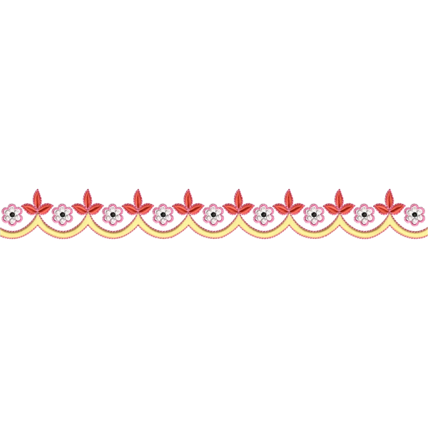Blouse Design No : JC755 - Simple Border, U Shape