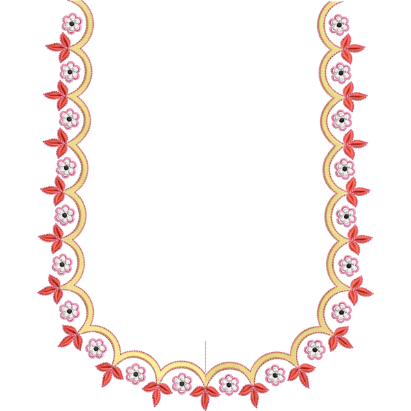 Blouse Design No : JC755 - Simple Border, U Shape