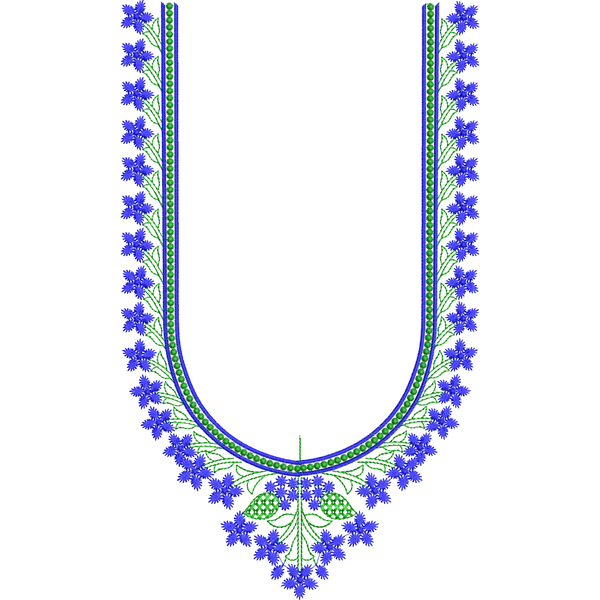 Blouse Design No :360117 - Simple Border, U Shape