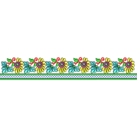 Blouse Design No MSM-003 - Simple Border, U Shape