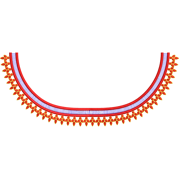 Blouse Design No :MSM - 502 ,Deer - Simple Border, Boat Neck