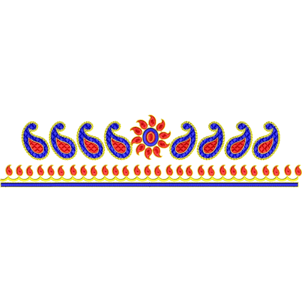 Blouse Design No :MSM - 504 ,Mango Design - Border With Butta, Sweat Heart