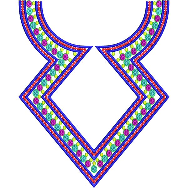 Blouse Design No :MSM - 505 - Simple Border, Pot Neck