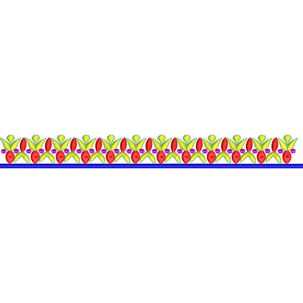 Blouse Design No :MSM - 506 - Simple Border, Boat Neck