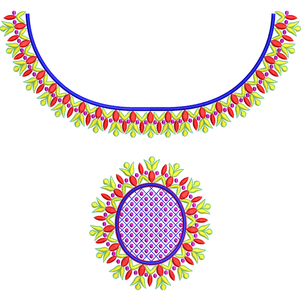 Blouse Design No :MSM - 506 - Simple Border, Boat Neck
