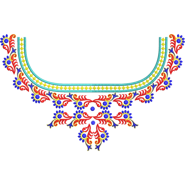 Blouse Design No :MSM - 509 , Lehenga Blouse - Border With Butta, Boat Neck