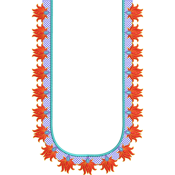 Blouse Design No :MSM - 510 - Simple Border, U Shape