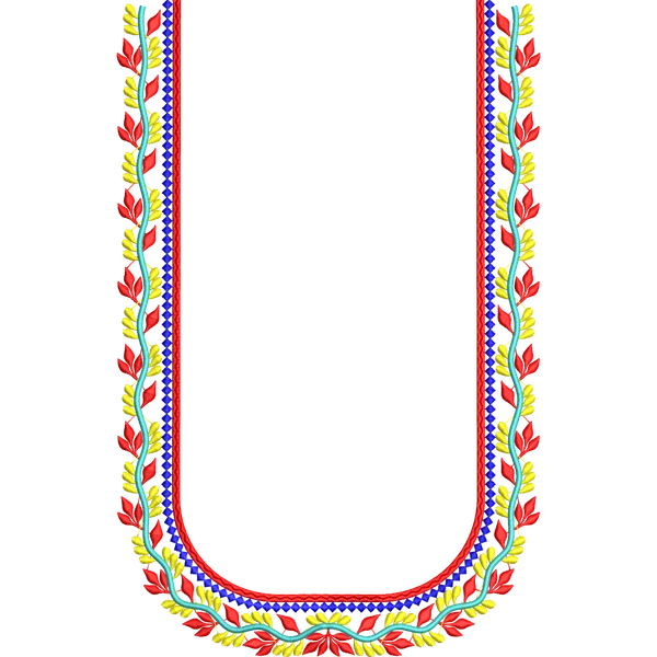 Blouse Design No :MSM - 511 - Simple Border, U Shape