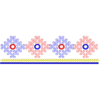 Blouse Design No :MSM - 514 - Kutch Work, Border With Butta, U Shape
