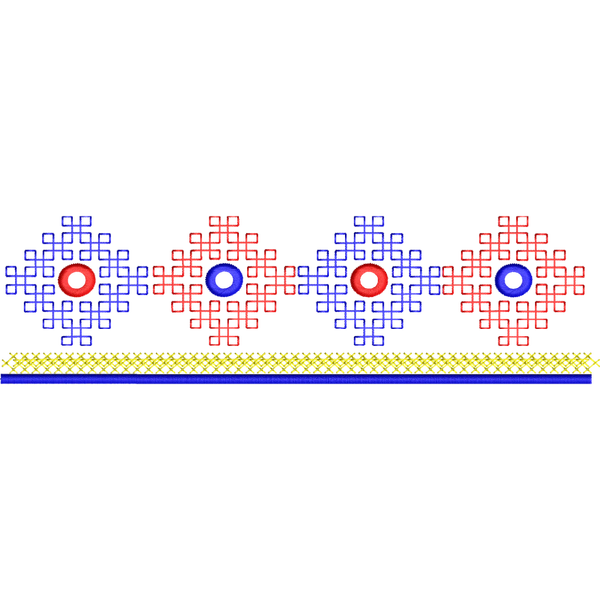 Blouse Design No :MSM - 514 - Kutch Work, Border With Butta, U Shape