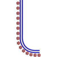 Blouse Design No :MSM - 515 - Simple Border, U Shape