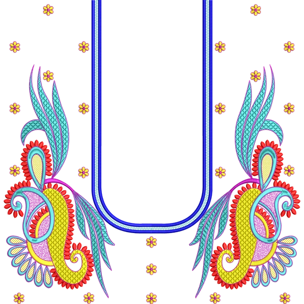 Blouse Design No :MSM - 515 - Simple Border, U Shape