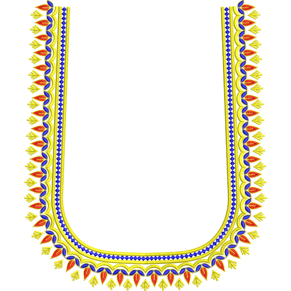 Blouse Design No :MSM - 518 - Simple Border, U Shape