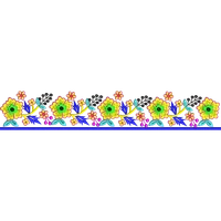 Blouse Design No :MSM - 521 , Flower,Leaf, Flower Bunch - Simple Border, U Shape