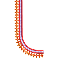 Blouse Design No :MSM - 524 - Simple Border, U Shape