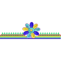 Blouse Design No :MSM - 527 - Border With Butta, Sweat Heart