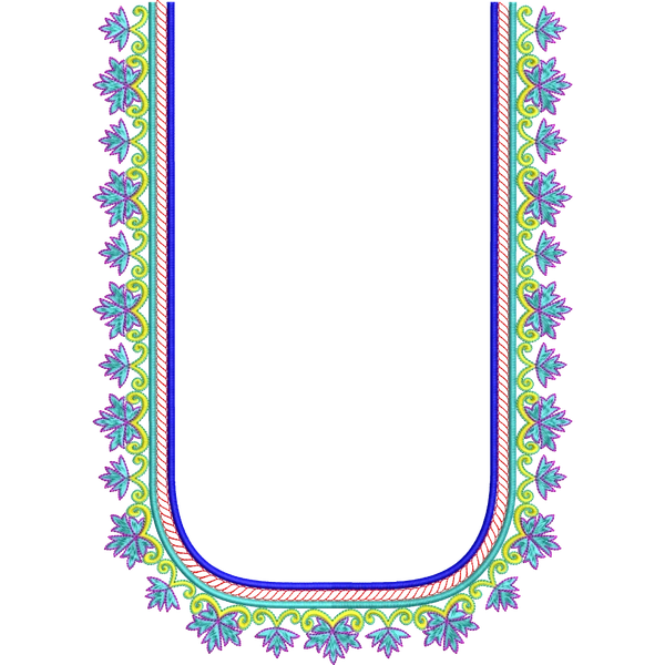 Blouse Design No :MSM - 532 - U Shape, Simple Border