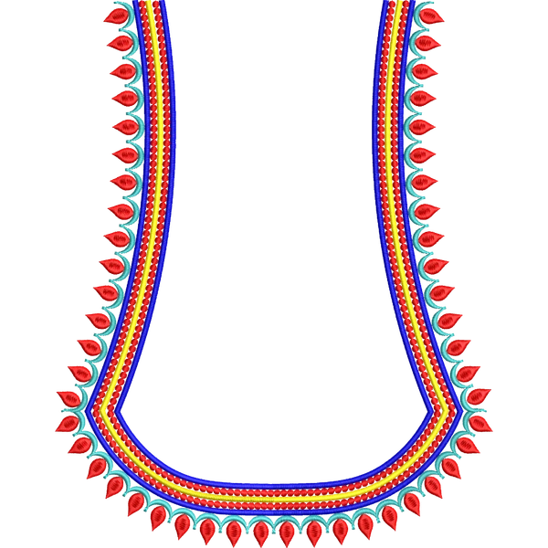 Blouse Design No :MSM - 536 - Simple Border, U Shape