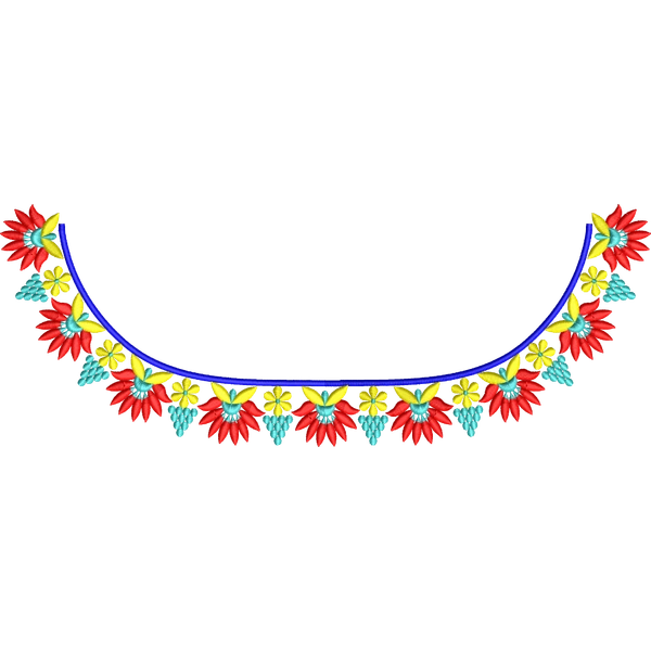 Blouse Design No :MSM - 537 - Simple Border, Boat Neck