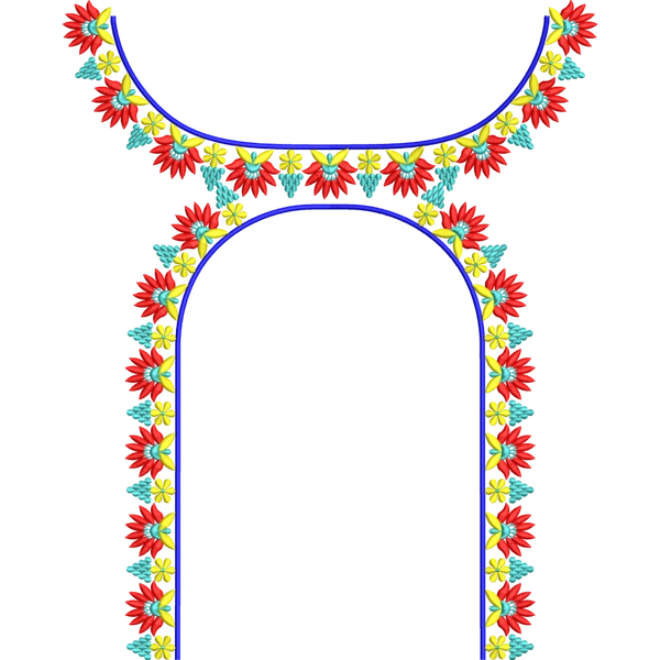 Blouse Design No :MSM - 537 - Simple Border, Boat Neck