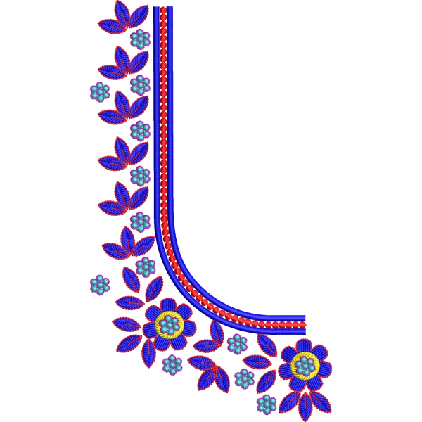 Blouse Design No :MSM - 545 / 1 - Simple Border, U Shape