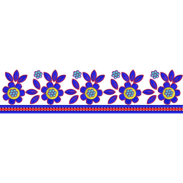 Blouse Design No :MSM - 545 / 1 - Simple Border, U Shape