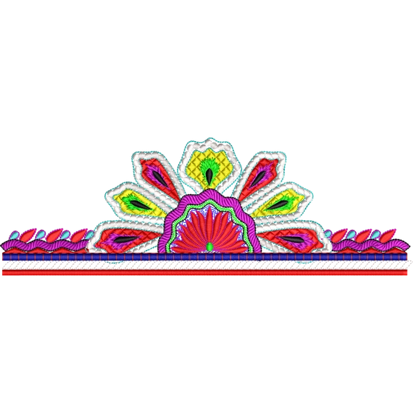 Blouse Design No :MSM - 550 - U Shape, Border With Butta