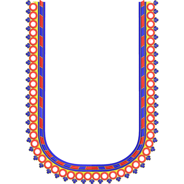 Blouse Design No :MSM - 551 - U Shape, Mirror Work, Simple Border