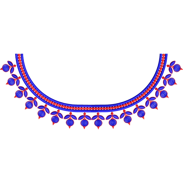 Blouse Design No :MSM - 555 - Simple Border, Boat Neck