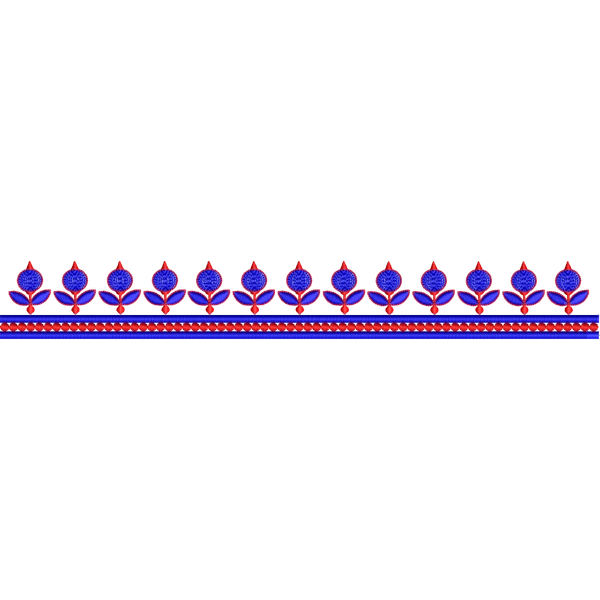 Blouse Design No :MSM - 555 - Simple Border, Boat Neck