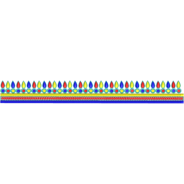 Blouse Design No :MSM - 566 - Border With Butta, U Shape