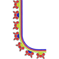 Blouse Design No :MSM - 569 - Simple Border, U Shape