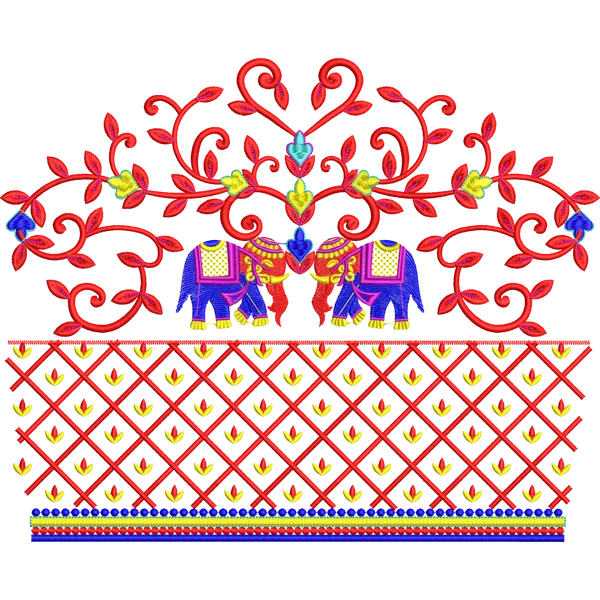 Blouse Design No :MSM - 570 , Elephant - U Shape, Full Sleeve