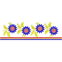 Blouse Design No :MSM - 571 , Peacock , Flower - Simple Border, U Shape
