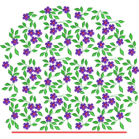 Blouse Design No :MSM - 575 , Flower Bunch , Leaf - Full Sleeve, U Shape