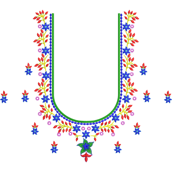 Blouse Design No :MSM - 582 - Simple Border, U Shape