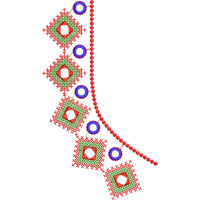 Blouse Design No :MSM - 589 - Kutch with Mirror, Simple Border, Sweat Heart