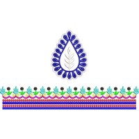 Blouse Design No :MSM - 592 - Boat Neck, Border With Butta