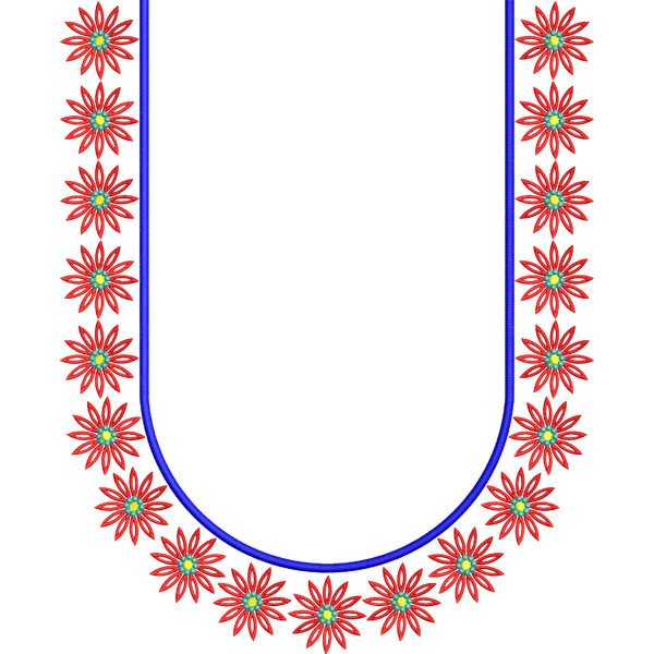 Blouse Design No :MSM - 598 - U Shape, Simple Border