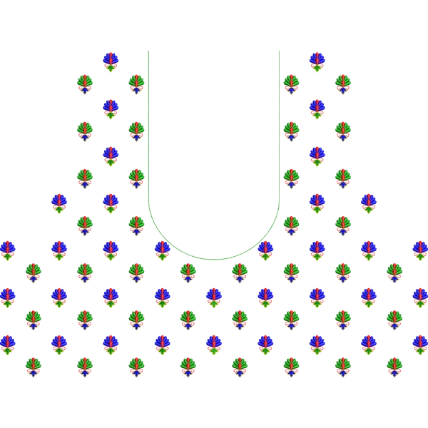 Blouse Design No :MSM - 601 - Butta, U Shape