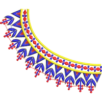 Blouse Design No :MSM - 607 , Peacock - Simple Border, Boat Neck